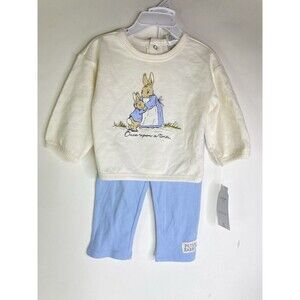 Peter Rabbit Once Upon A Time 2pc Matching Pants Outfit Set Baby Girls 12 Months